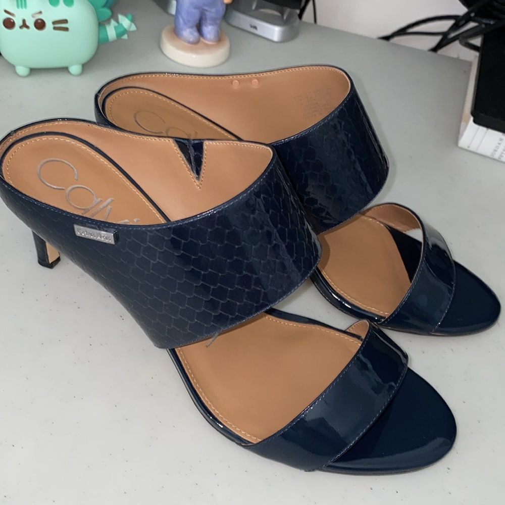 Calvin Klein Cecilly Navy Python Patent Leather S… - image 2